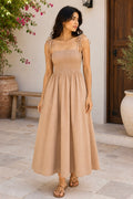 Summer Bloom Beige Cotton